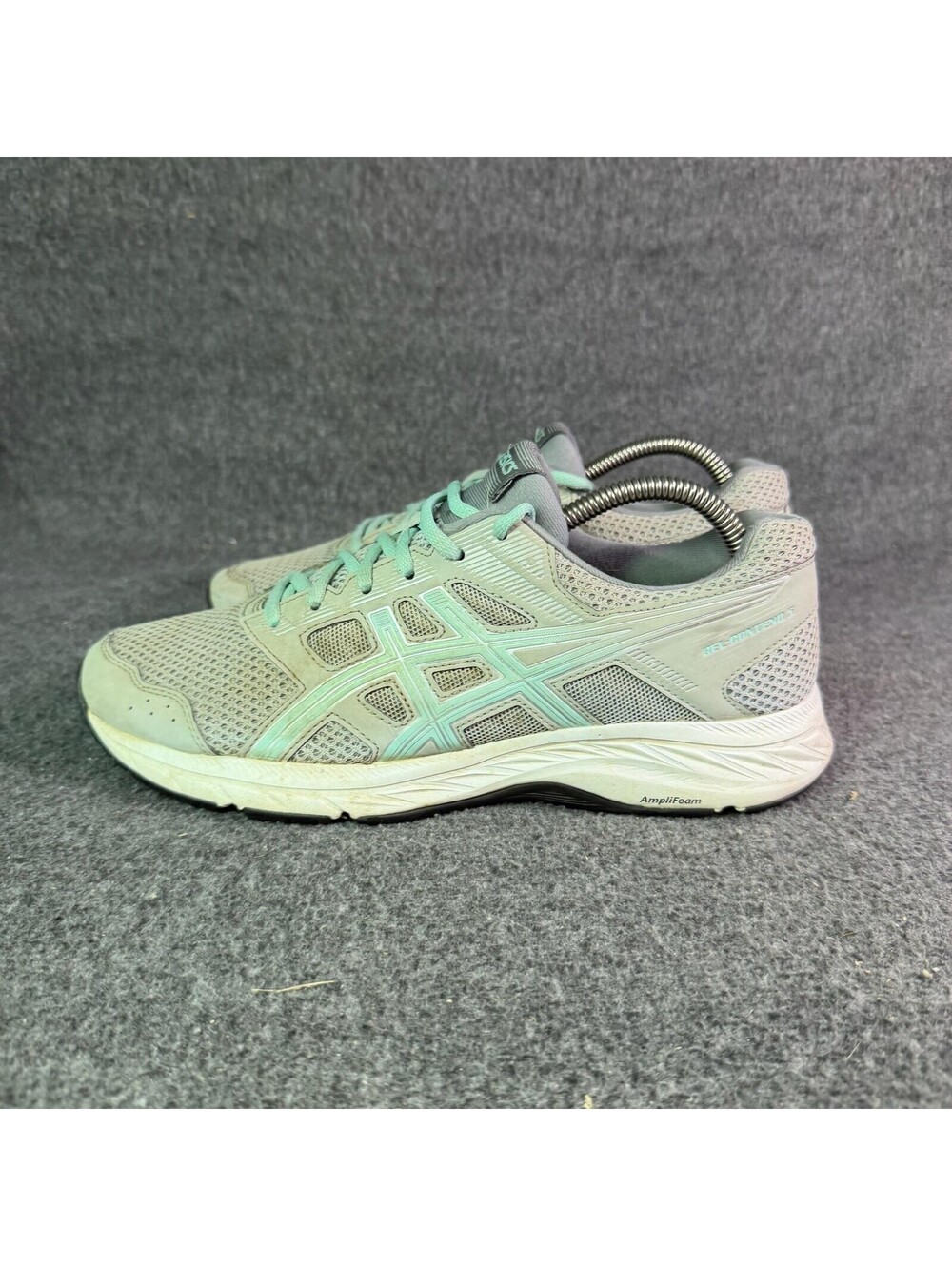 ASICS GEL-Contend 4 Shoes Womens Size 9.5 Gray Aqua Running Sneakers 1012A234 - Picture 4 of 9